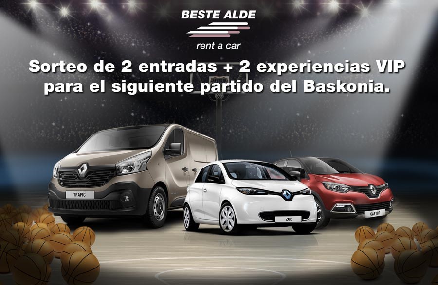 ¡Consigue con Gaursa Rent a Car 2 entradas + 2 experiencias VIP con el Baskonia!